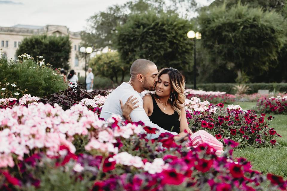 Kisses in the garden