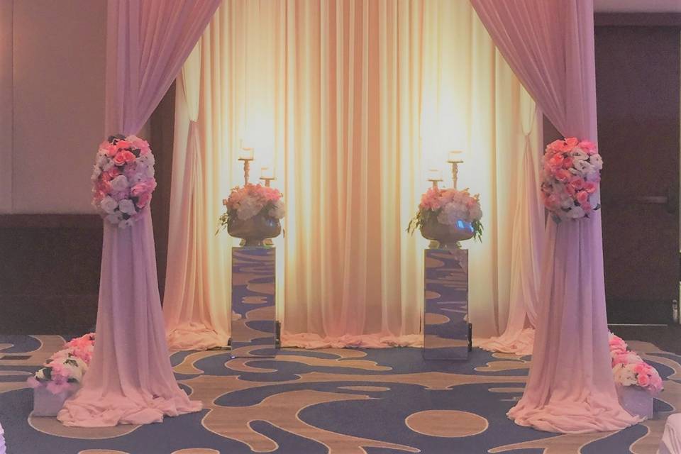 Blush Flower and elegantDrapes