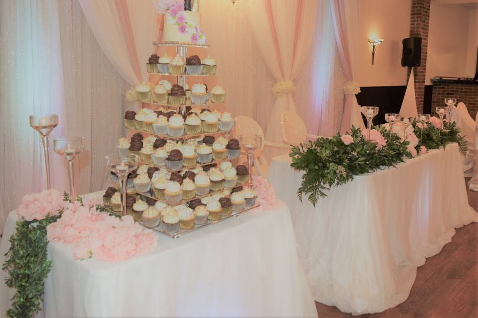 Dessert Table Set up white