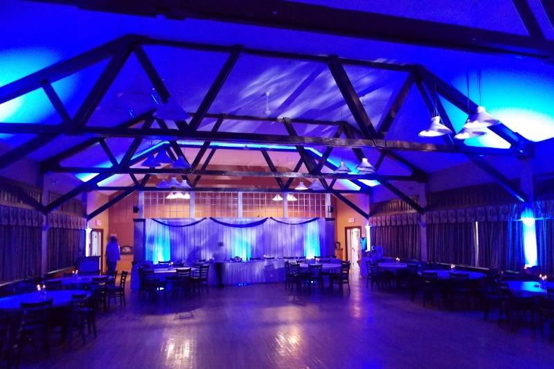 Blue Uplighting for Wedding