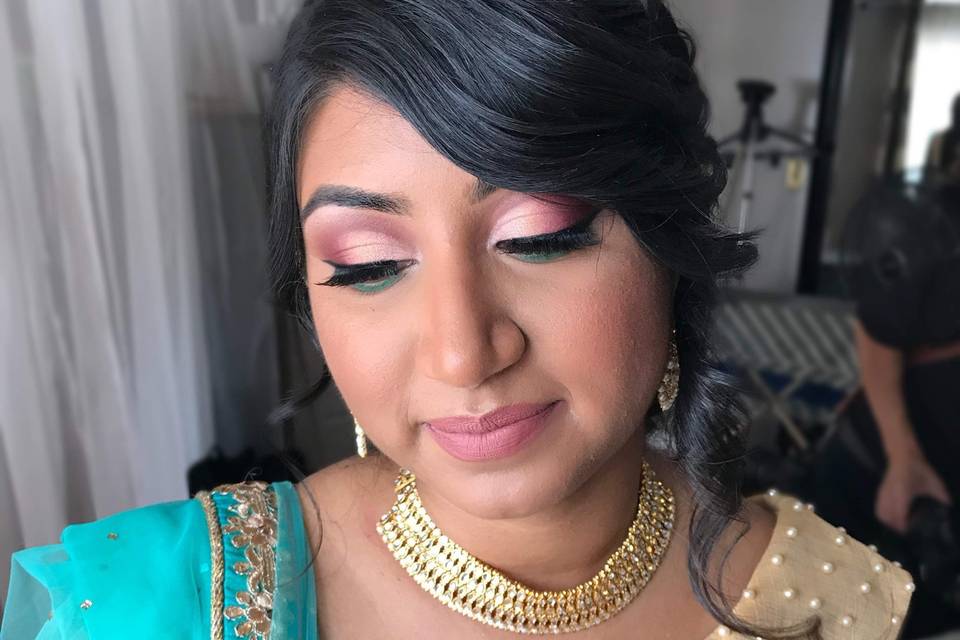 Wedding party makeup