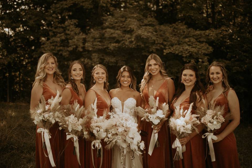 With the wedding party
