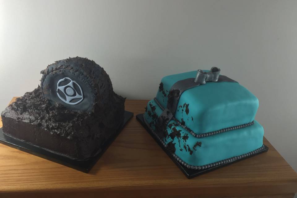 Muddy Truck Tire & Tiffany Box