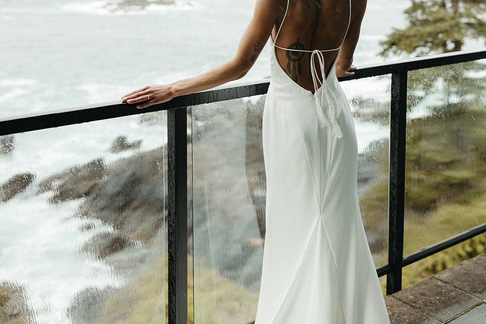 Bride in guest room