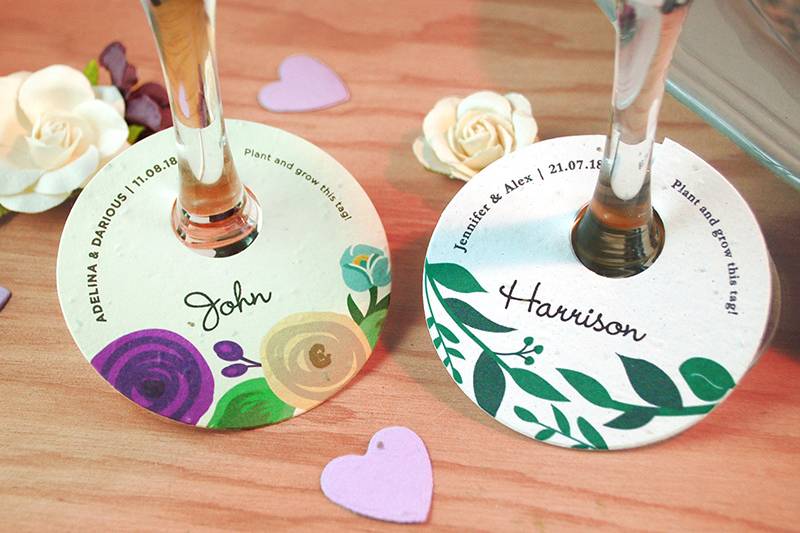 free printable} Personalized Wedding Paper Fans - Botanical PaperWorks