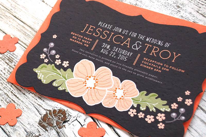 Seed Paper Wedding Invitations