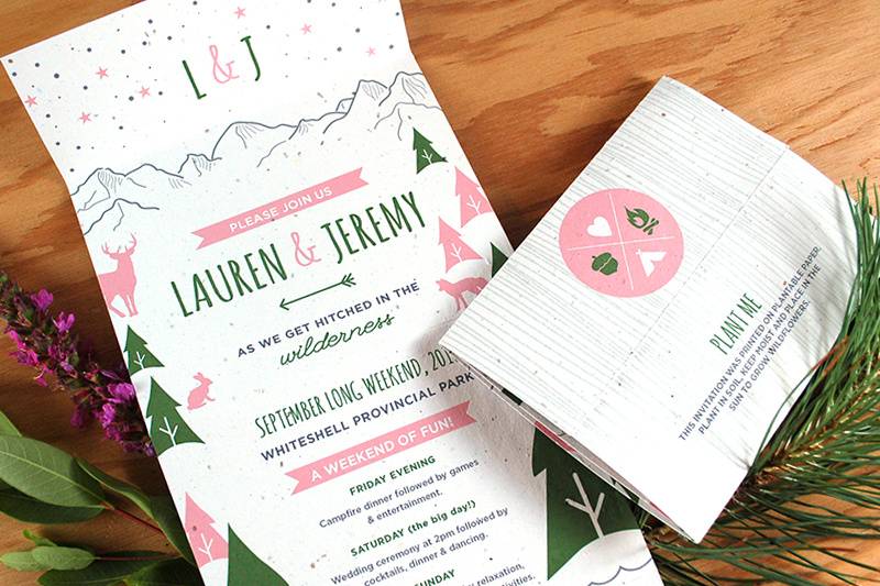 Seed Paper Wedding Invitations