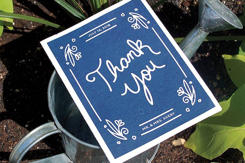 Plantable Thank You Cards