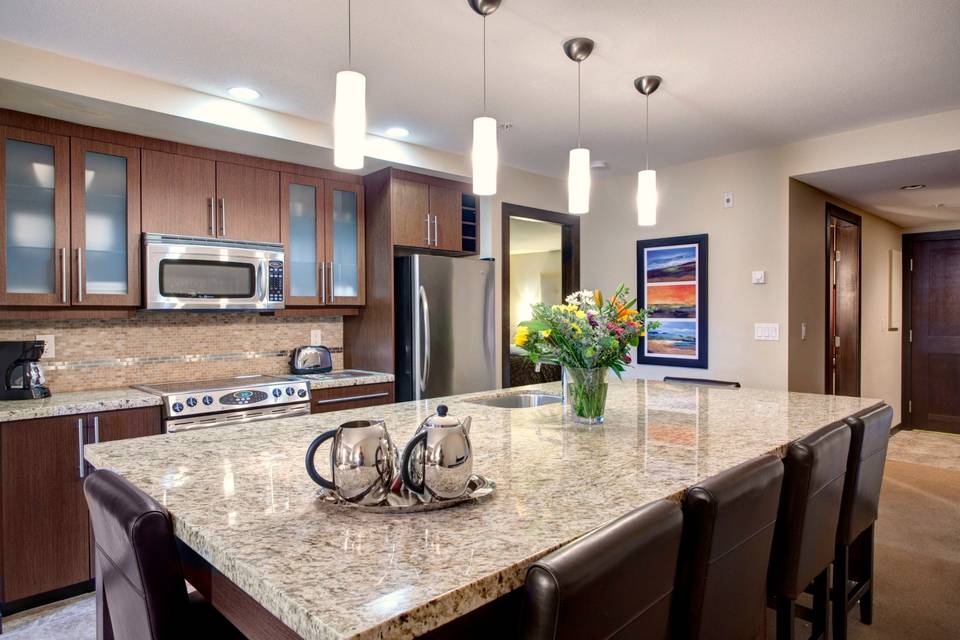 Kitchen in 1-3bdrm Suites