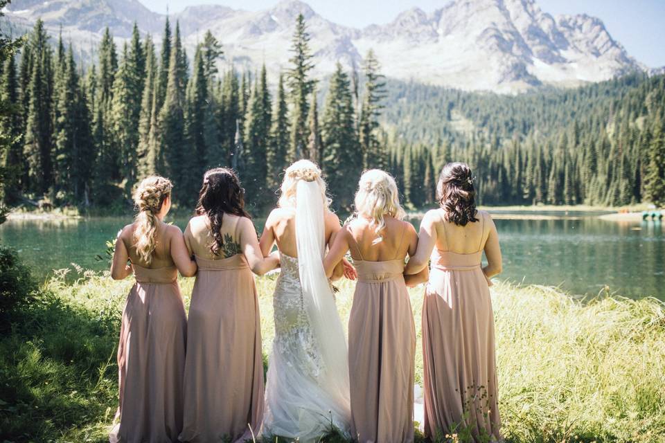 Bridesmaids and Bride