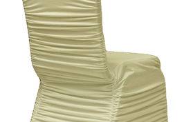 Rusched chair covers ivory