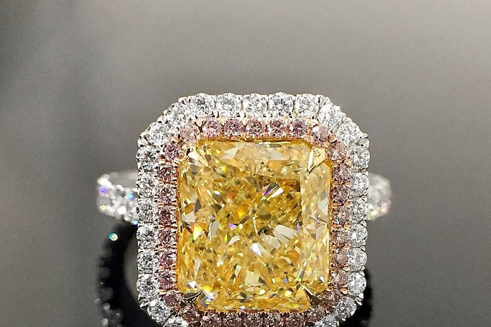 Radiant Yellow Diamond Ring