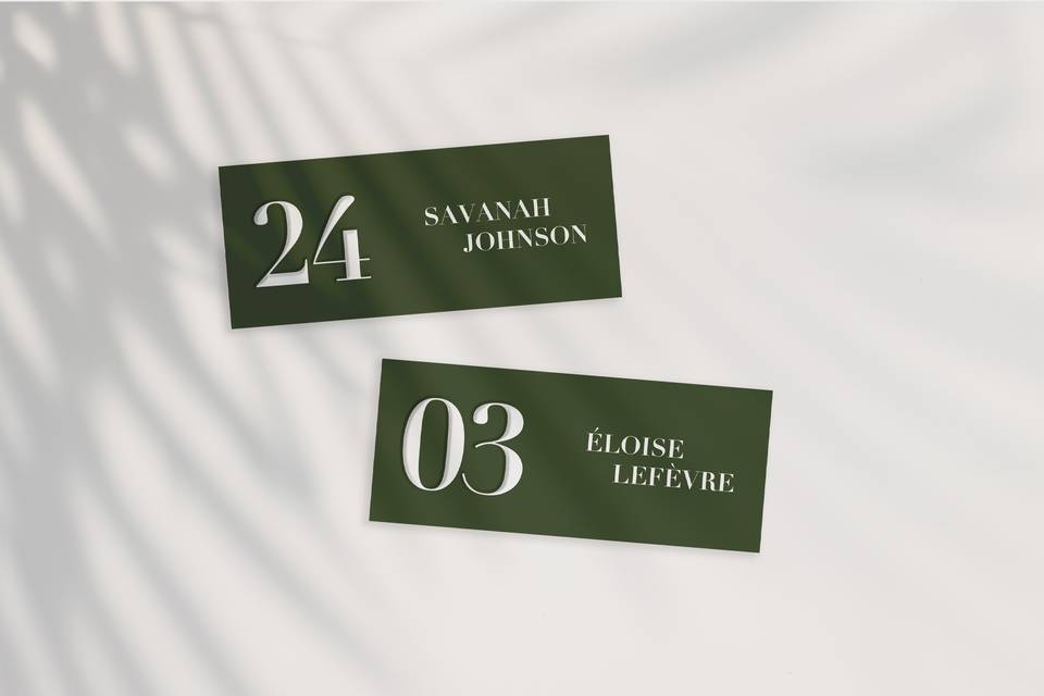 Modern Place Cards