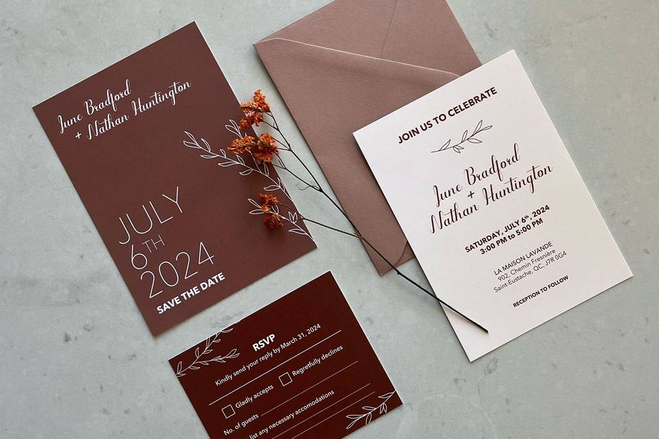 Boho Chic Invite Suite