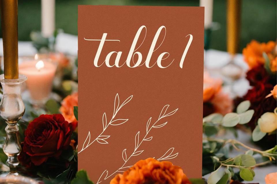 Table Numbers