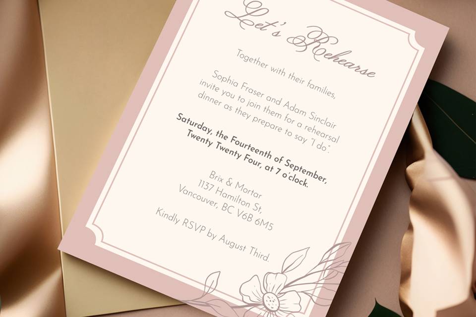 Fairy Tale Rehearsal Invite