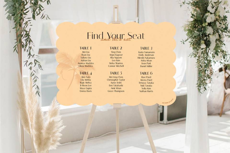 Wedding Seating Chart