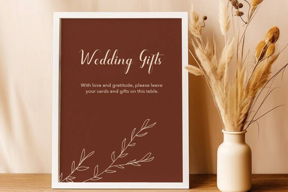 Wedding Gifts Sign