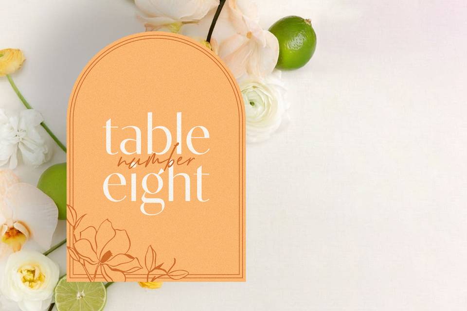 Custom Wedding Table Number