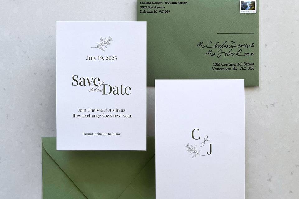 Custom Save the Dates