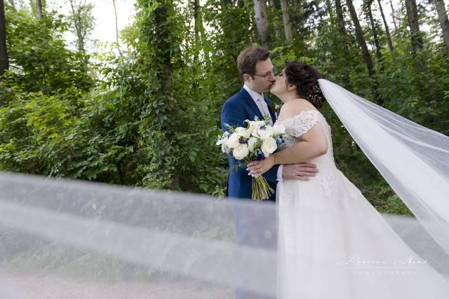 Bride & Groom Veil Shot