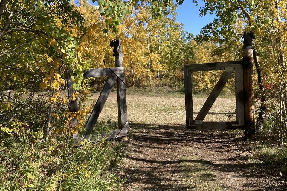 Entrance rustic area