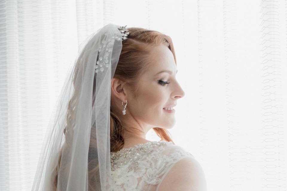 Bride hair and makeup