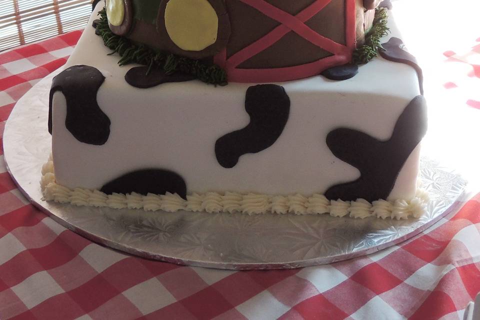 Farm theme cake