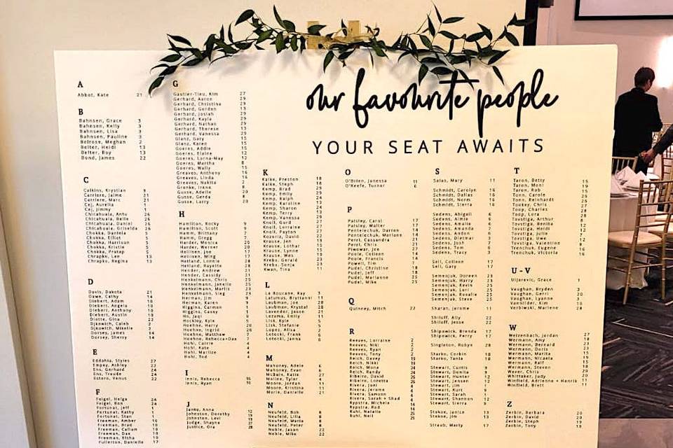 Seating Chart