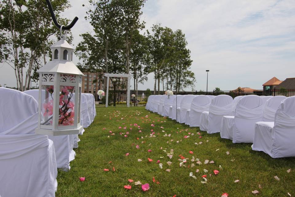 Outside ceremony space