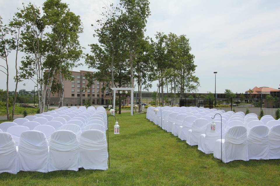 Outside ceremony space