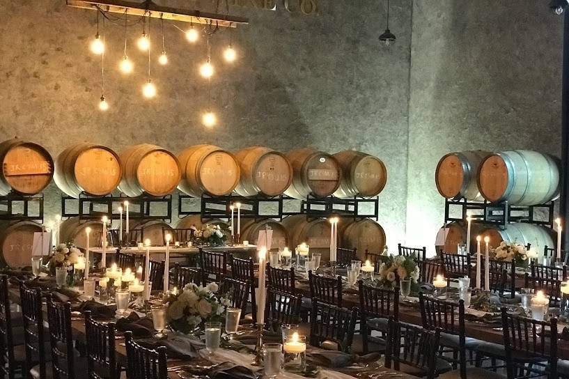 Reception in Barrel Cellar