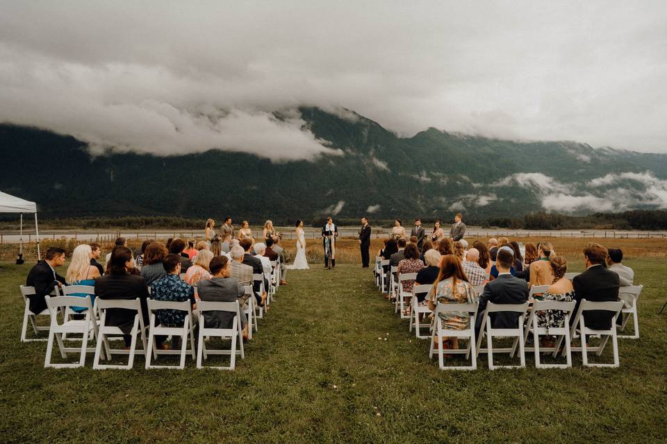 Ceremony in the mountains - West Coast Wedding Photography