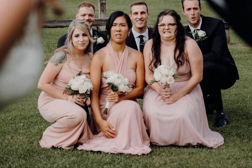 Weirded out wedding party