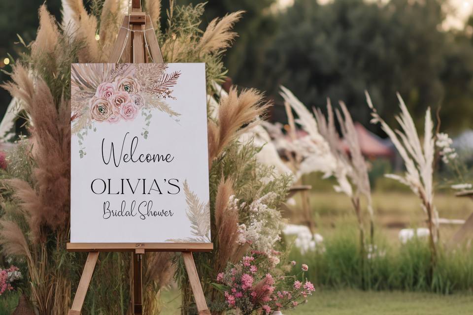 Boho Bridal Shower Welcome