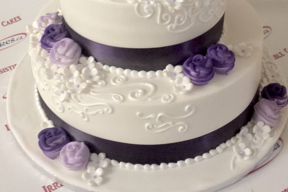 Two-tiered cake