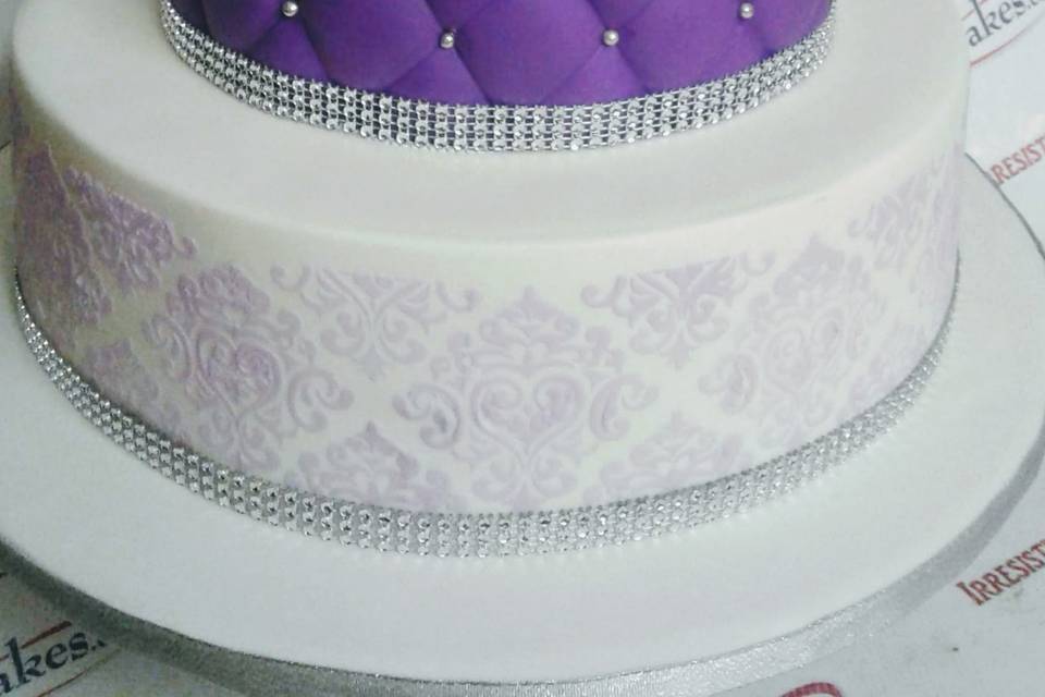 Stencil wedding cake