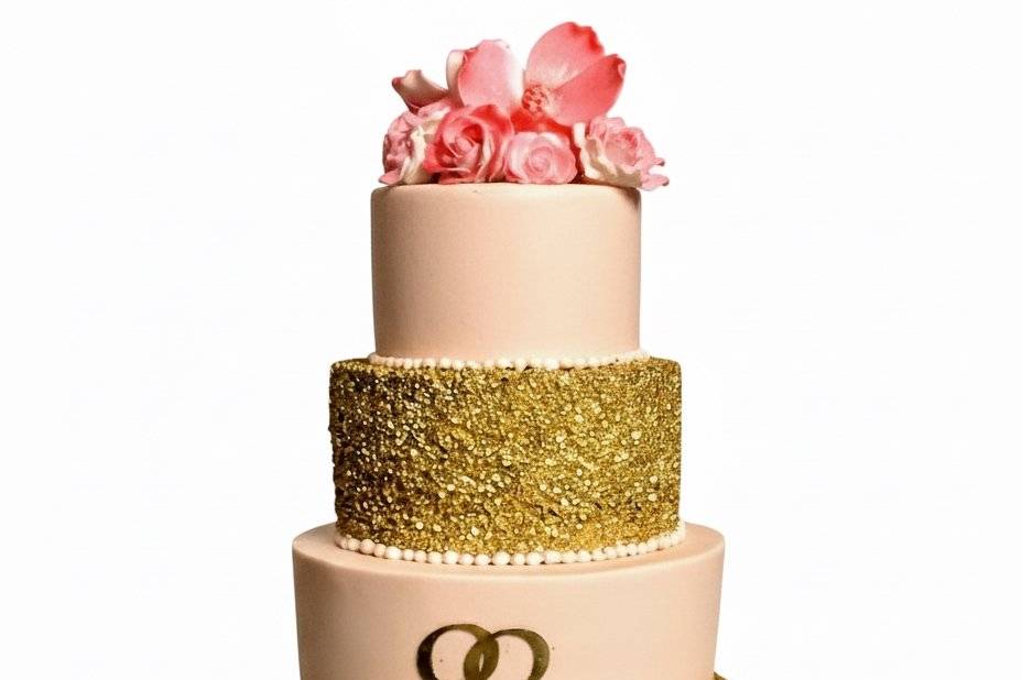 Gold petal and sequins