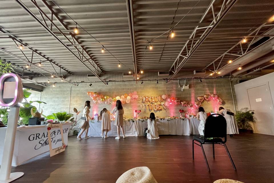 Uplighting at a Bridal Shower