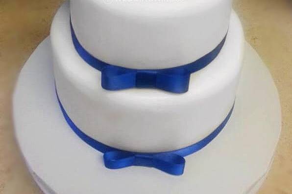 Two tier with ribbons