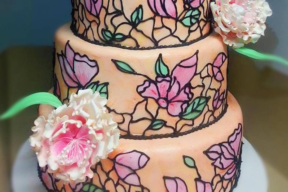 Stain Glass wedding cake