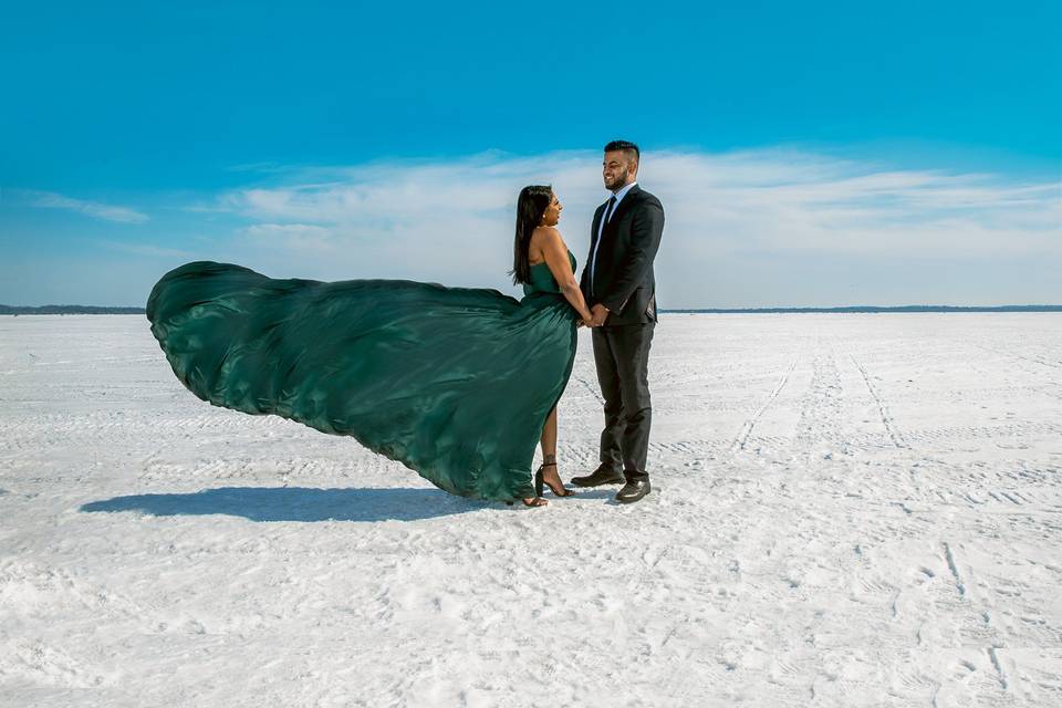 Standing on Lake Simcoe