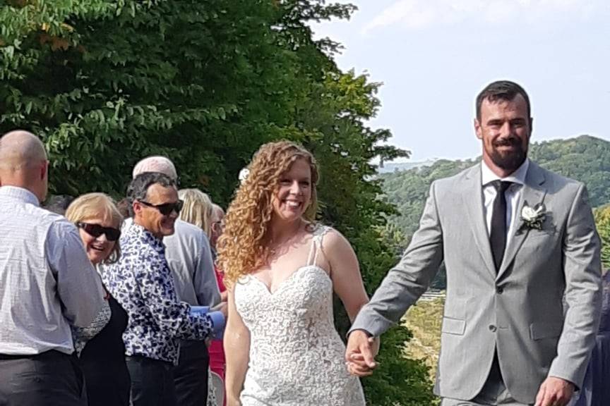 Signing the marriage certificate