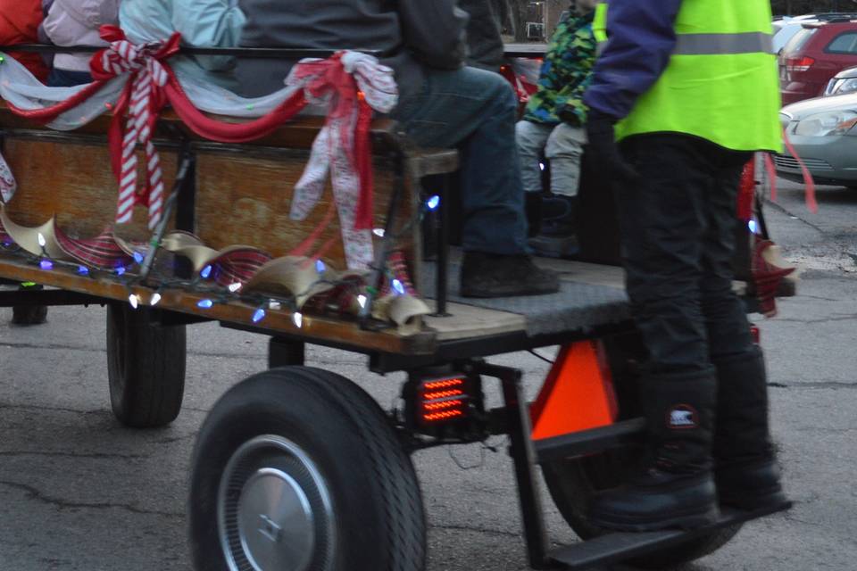 Wagon decorated for event