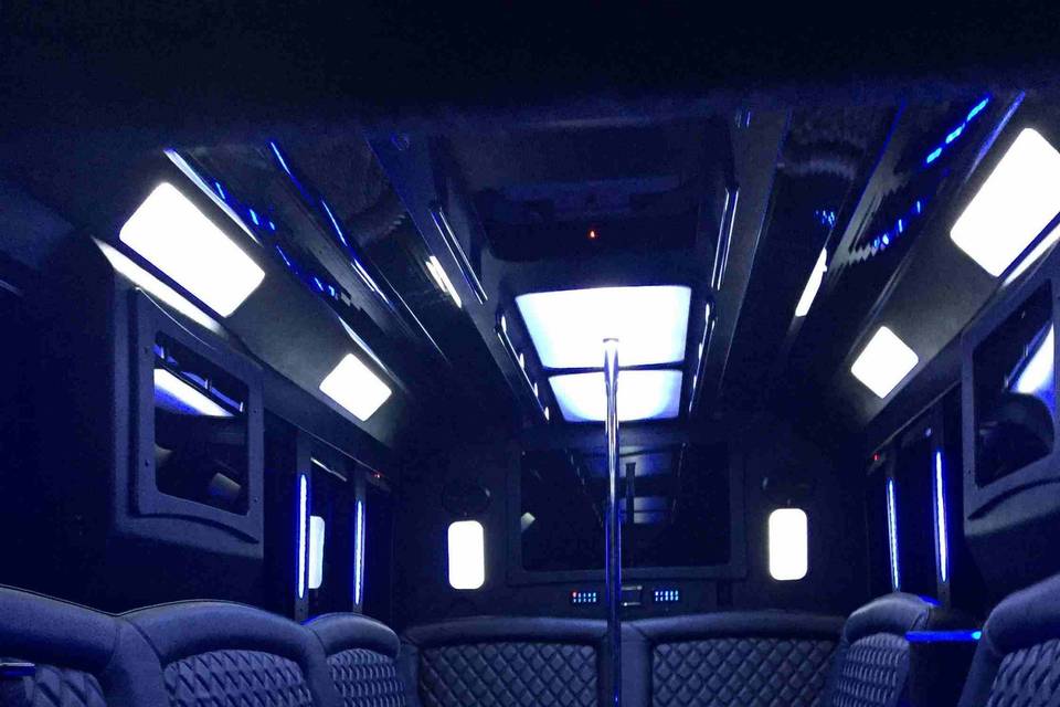 Party bus interior