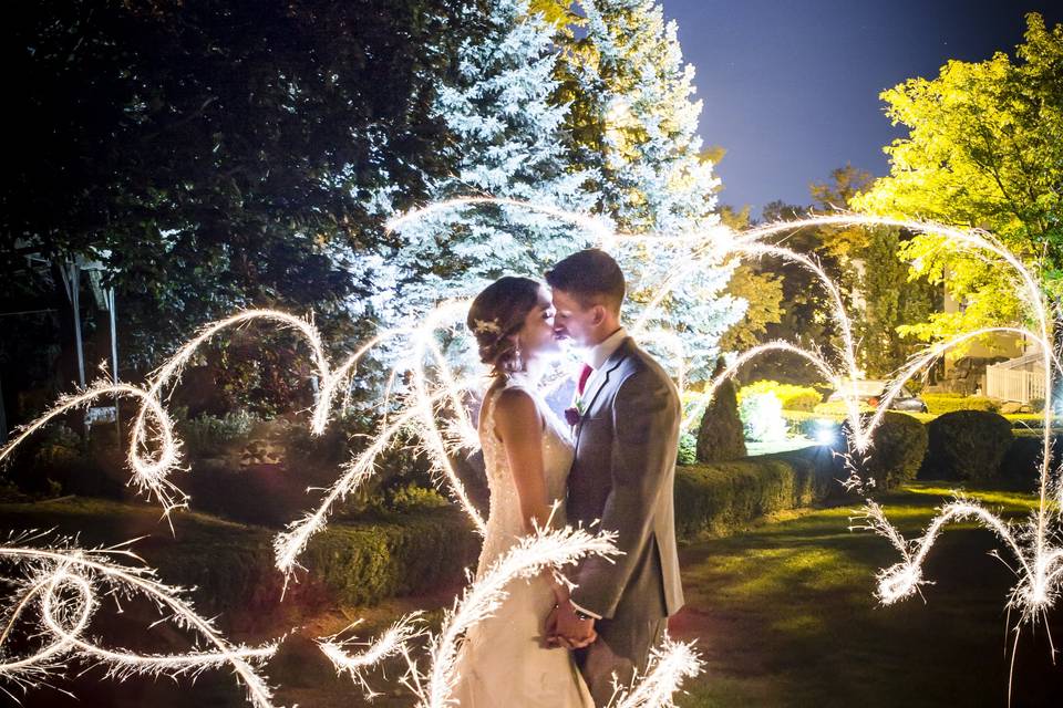 Wedding photo with sparkle