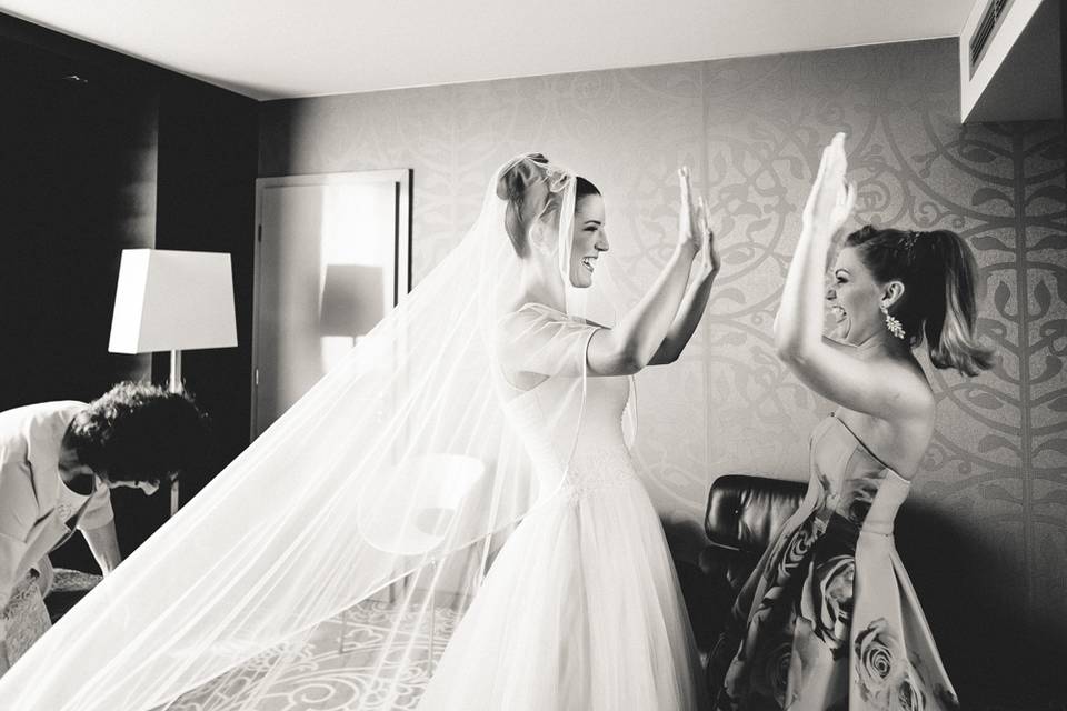 Photo of bride and friend