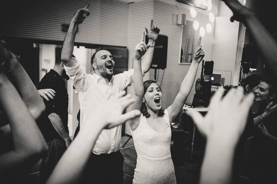 Photo of couple partying hard