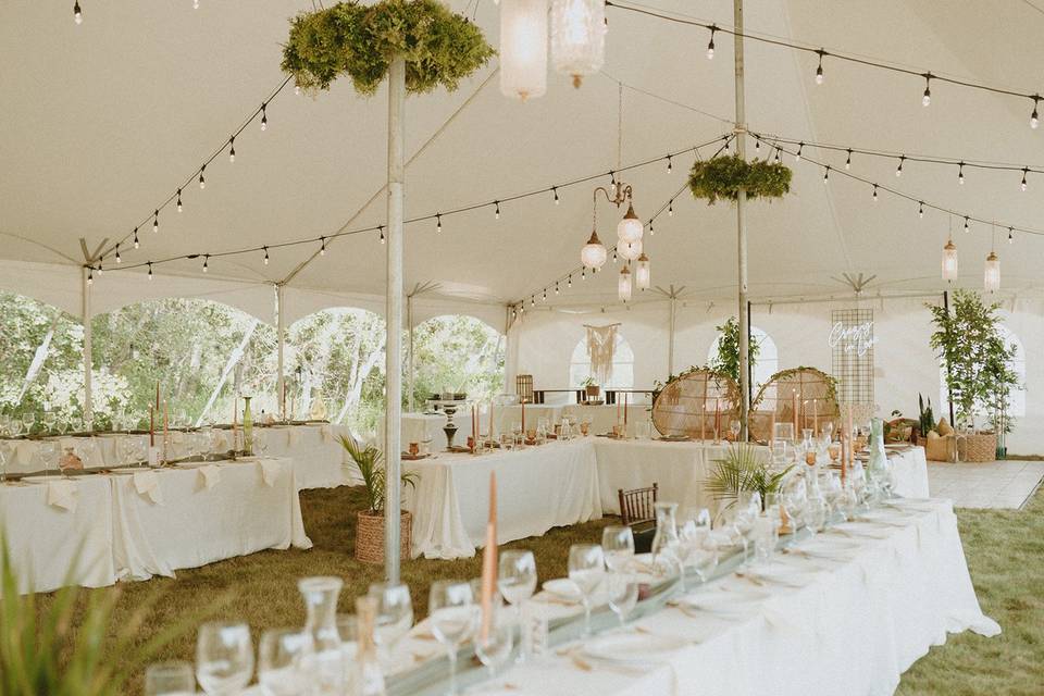 Tent wedding reception