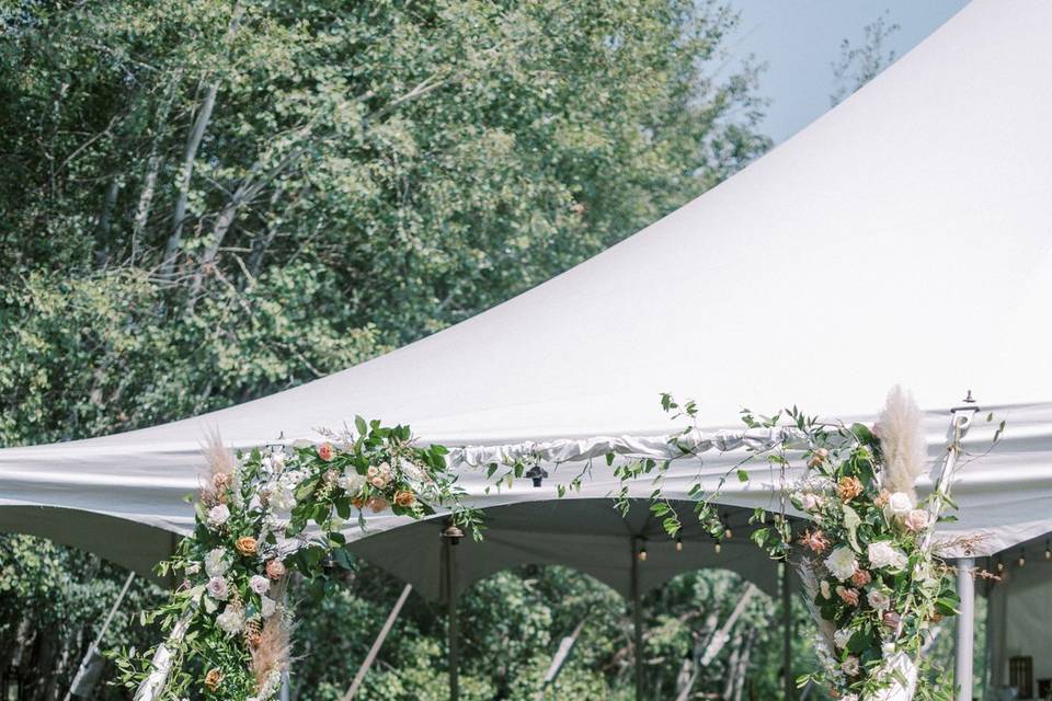 Tent wedding reception